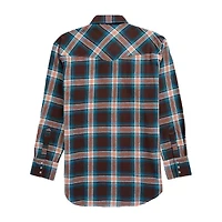 Ely Cattleman Brawny Mens Long Sleeve Classic Fit Tall Flannel Shirt