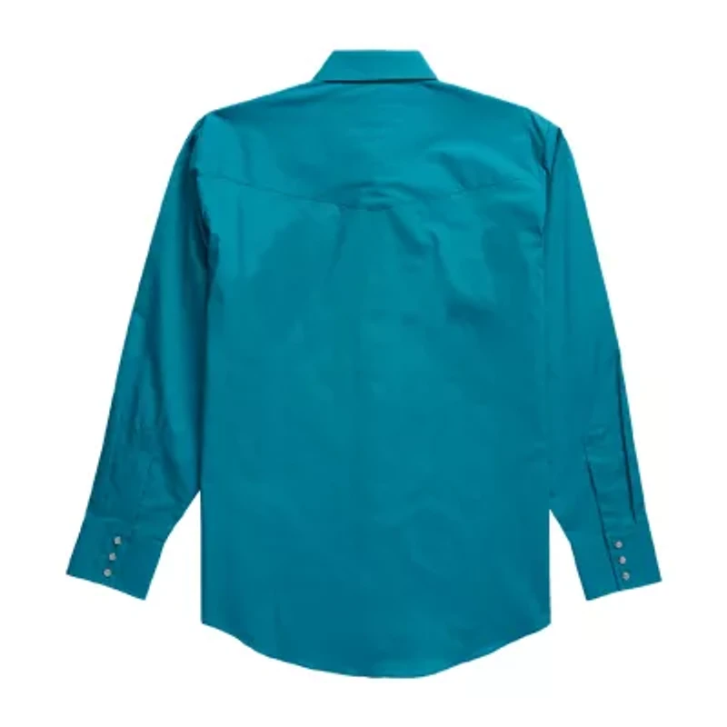 Ely Cattleman Solid Tall Mens Long Sleeve Western Shirt