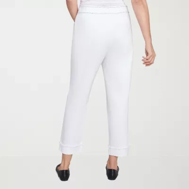 Alfred Dunner Wild At Heart Womens Straight Ankle Pant