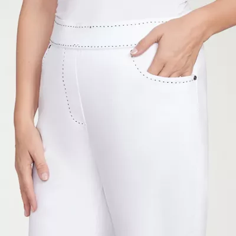 Alfred Dunner Wild At Heart Womens Straight Ankle Pant