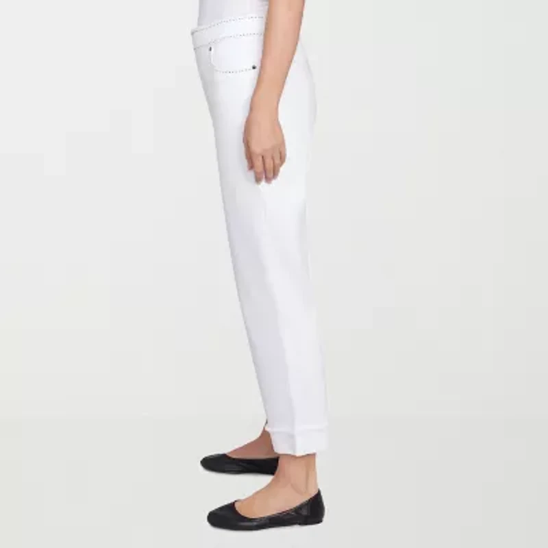 Alfred Dunner Wild At Heart Womens Straight Ankle Pant