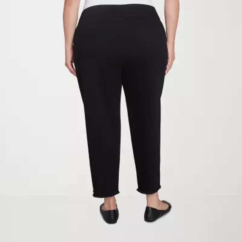 Alfred Dunner - Plus Wild At Heart Womens Mid Rise Cropped Jean