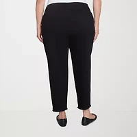 Alfred Dunner - Plus Wild At Heart Womens Mid Rise Cropped Jean
