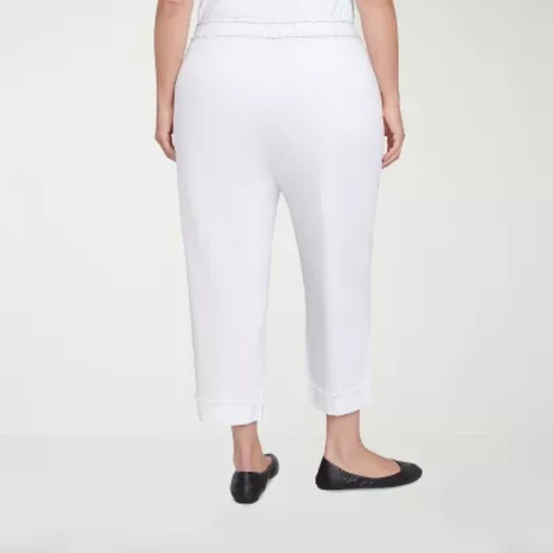 Alfred Dunner Wild At Heart Womens - Plus Mid Rise Cropped Jean