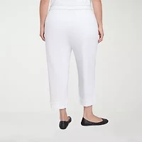 Alfred Dunner Wild At Heart Womens - Plus Mid Rise Cropped Jean