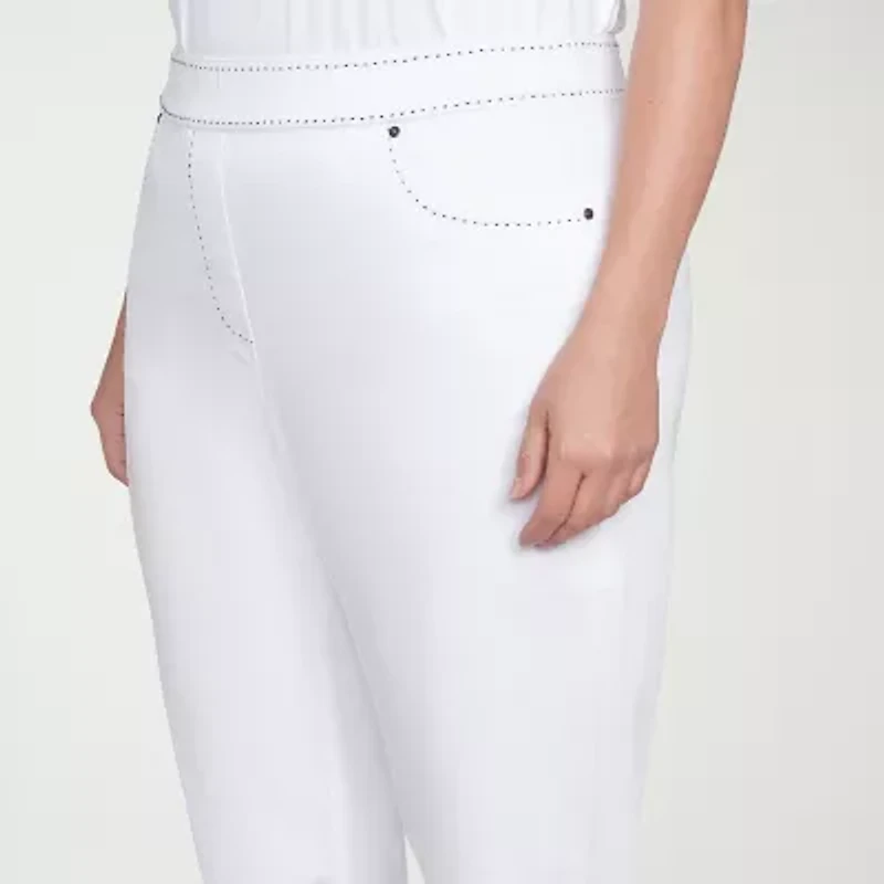 Alfred Dunner Wild At Heart Womens - Plus Mid Rise Cropped Jean
