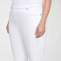 Alfred Dunner Wild At Heart Womens - Plus Mid Rise Cropped Jean