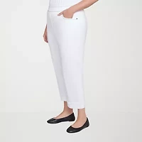 Alfred Dunner Wild At Heart Womens - Plus Mid Rise Cropped Jean