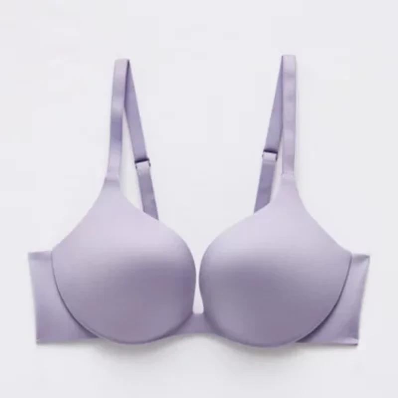 Ambrielle Everyday Underwire Push Up T-Shirt Plunge Bra-306754