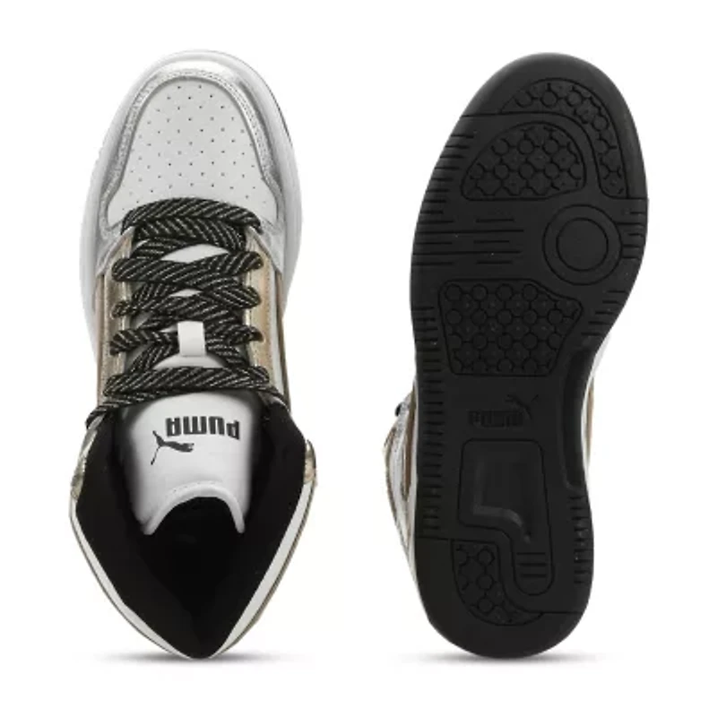 PUMA Rebound Layup Mixed Metals Big Kid Girls Basketball Shoes