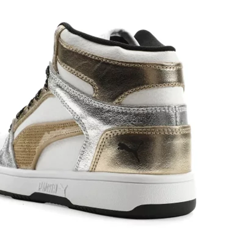 PUMA Rebound Layup Mixed Metals Big Kid Girls Basketball Shoes