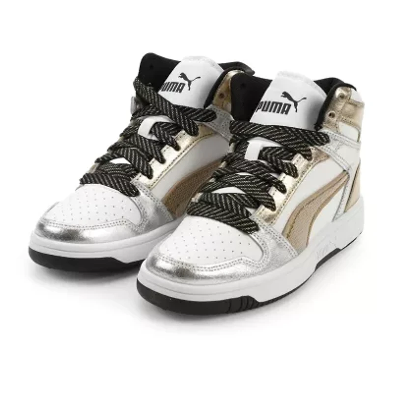 PUMA Rebound Layup Mixed Metals Big Kid Girls Basketball Shoes
