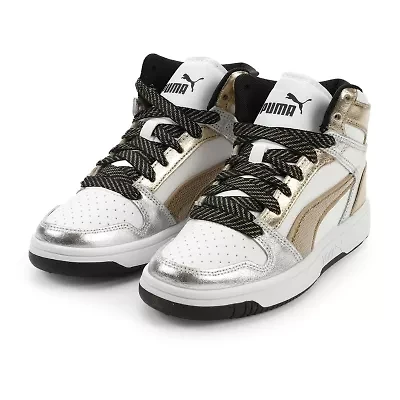 PUMA Rebound Layup Mixed Metals Big Kid Girls Basketball Shoes