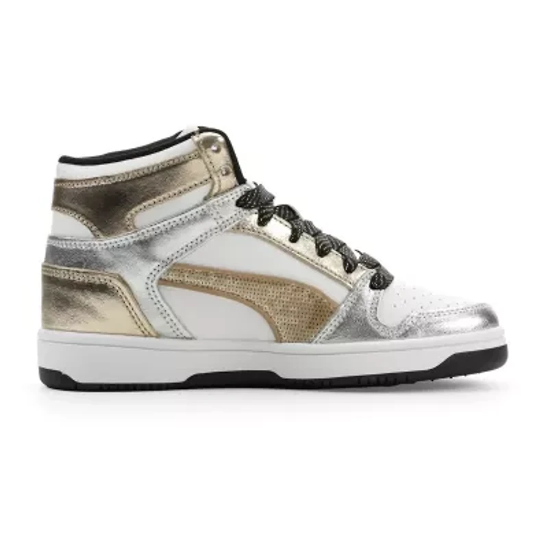 PUMA Rebound Layup Mixed Metals Big Kid Girls Basketball Shoes