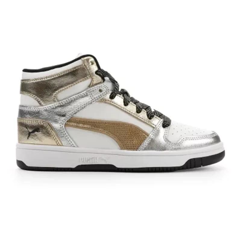 PUMA Rebound Layup Mixed Metals Big Kid Girls Basketball Shoes