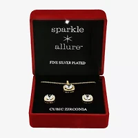 Sparkle Allure Womens Cubic Zirconia 14K Gold Over Brass Square 2-pc. Jewelry Set