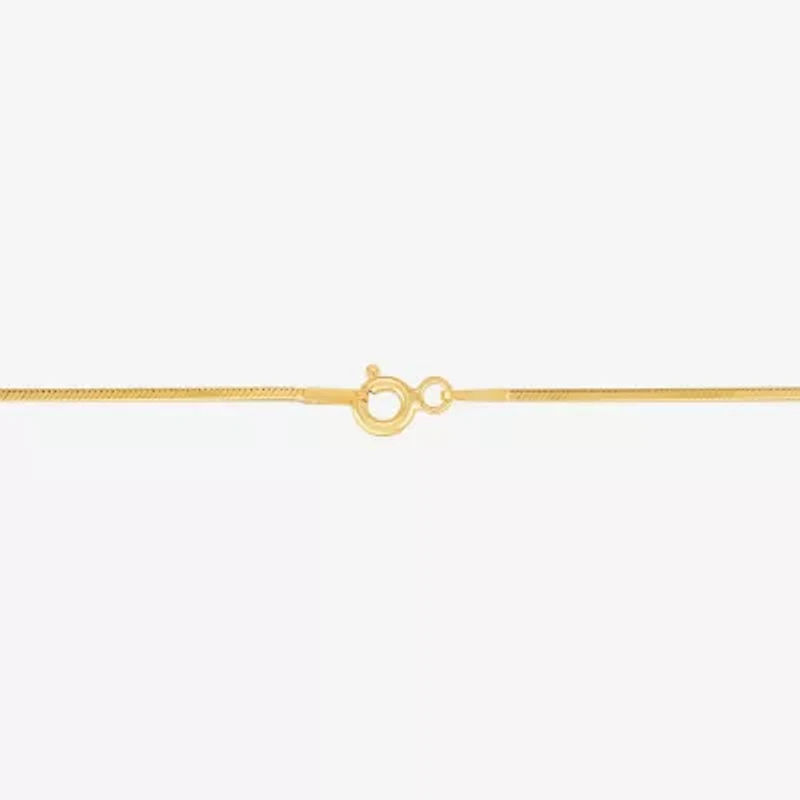 Made in Italy Womens 24K Gold Over Silver 16 Inch Snake Chain Necklace