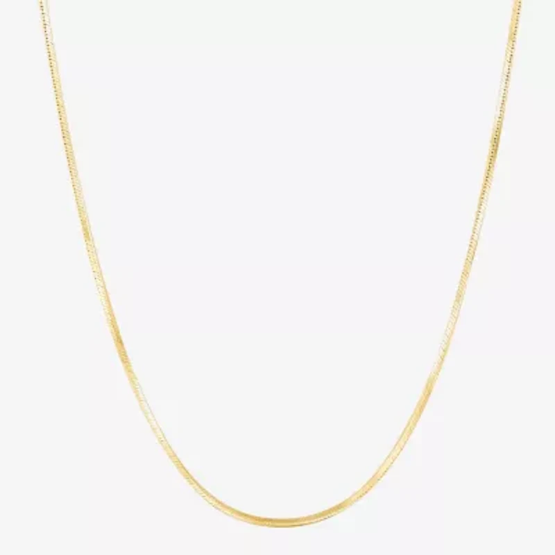 Made in Italy Womens 24K Gold Over Silver 16 Inch Snake Chain Necklace