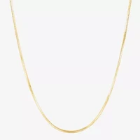 Made in Italy Womens 24K Gold Over Silver 16 Inch Snake Chain Necklace