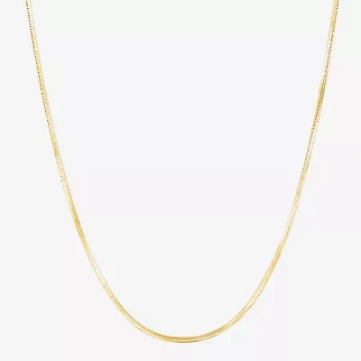 Made in Italy Womens 24K Gold Over Silver 20 Inch Snake Chain Necklace