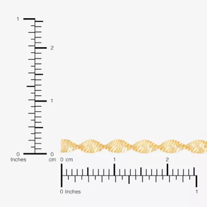 Made in Italy Womens 24K Gold Over Silver 7.5 Inch Solid Chain Bracelet