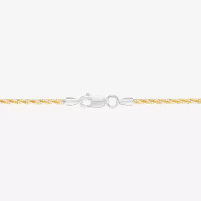Made in Italy Womens 24K Gold Over Silver 18 Inch Chain Necklace
