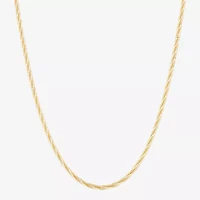 Made in Italy Womens 24K Gold Over Silver 18 Inch Chain Necklace