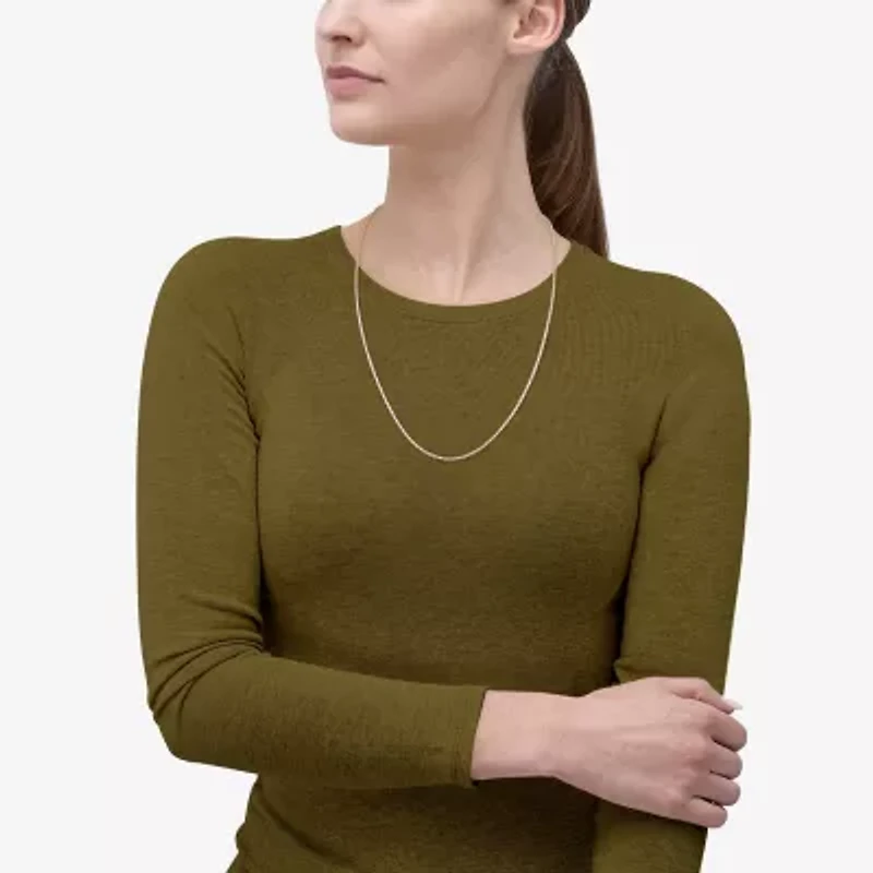 Made in Italy Womens 24K Gold Over Silver Inch Chain Necklace