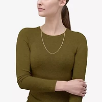 Made in Italy Womens 24K Gold Over Silver Inch Chain Necklace