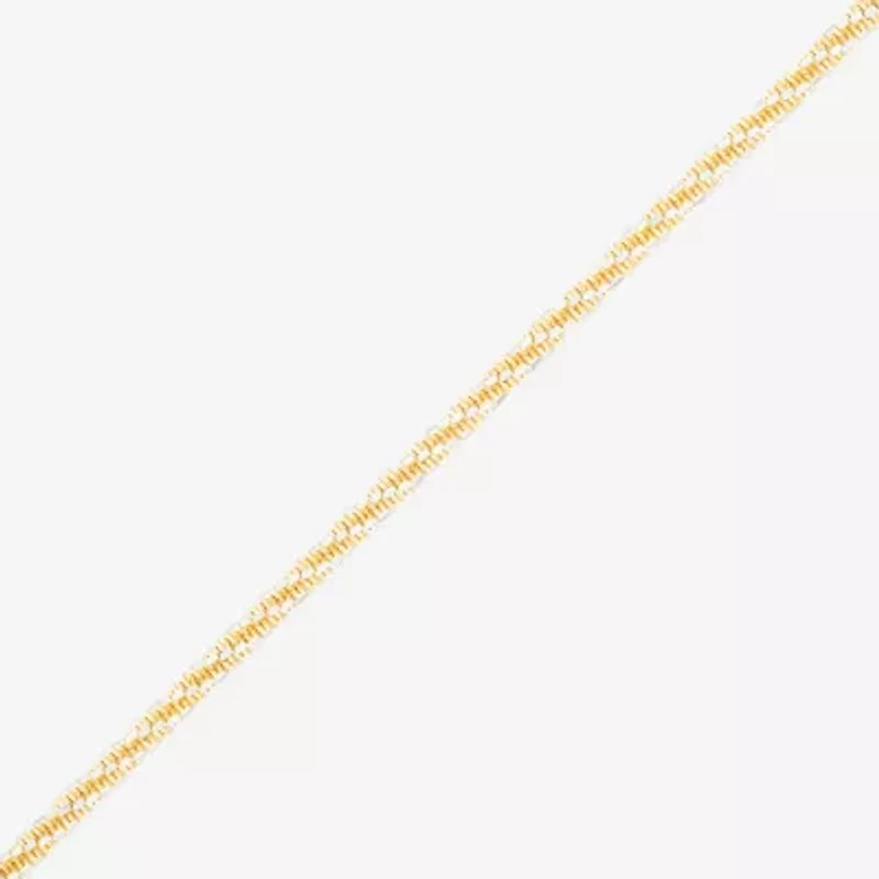 Made in Italy Womens 24K Gold Over Silver Inch Chain Necklace