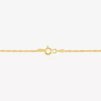 Made in Italy Womens 24K Gold Over Silver Inch Singapore Chain Necklace