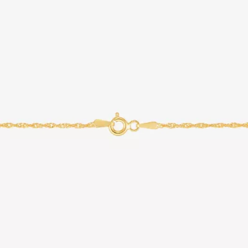 Made in Italy Womens 24K Gold Over Silver 24 Inch Singapore Chain Necklace