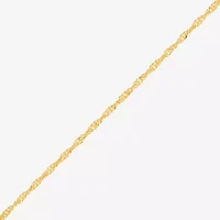 Made in Italy Womens 24K Gold Over Silver 24 Inch Singapore Chain Necklace