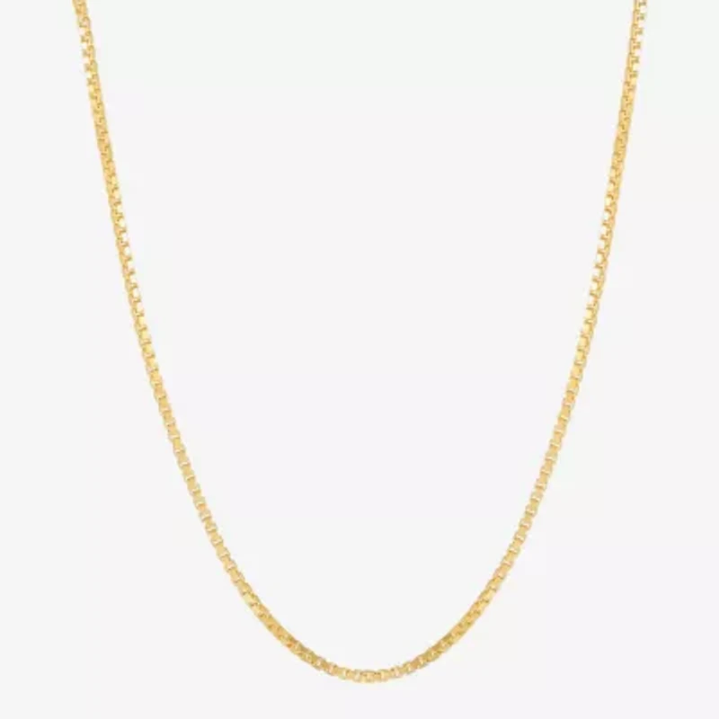 Made in Italy Womens 20 Inch Box Chain Necklace