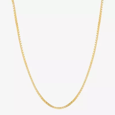 Made in Italy Womens 20 Inch Box Chain Necklace