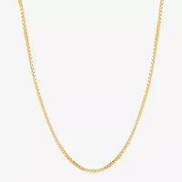 Made in Italy Womens 20 Inch Box Chain Necklace