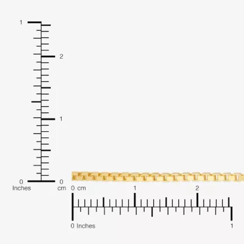 Made in Italy Womens 20 Inch Box Chain Necklace