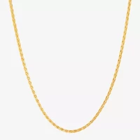 Made in Italy Womens 18 Inch Wheat Chain Necklace