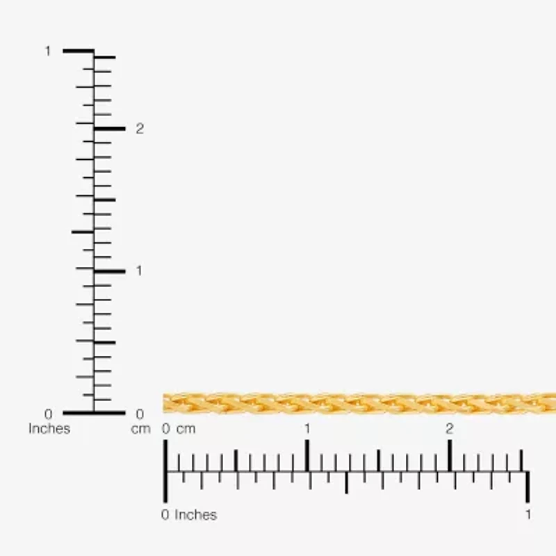 Made in Italy Womens 18 Inch Wheat Chain Necklace