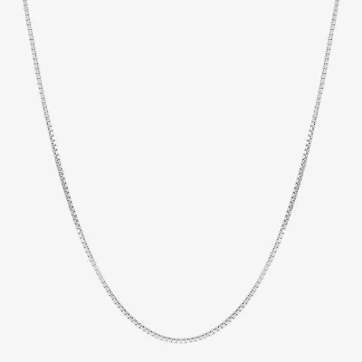 Limited Quantities! Womens 14K White Gold 18 Inch Box Chain Necklace