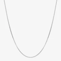 Limited Quantities! Womens 14K White Gold 18 Inch Box Chain Necklace