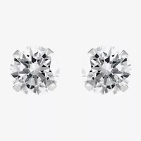 Limited Quantities! Womens White Cubic Zirconia 14K White Gold 2-pc. Earring Set