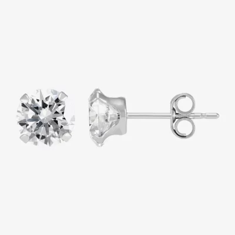 Limited Quantities! Womens White Cubic Zirconia 14K White Gold 2-pc. Earring Set