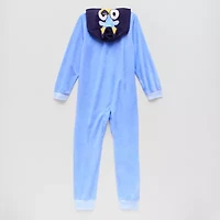 Little & Big Kid Girls Bluey Fleece Hooded Long Sleeve One Piece Pajama