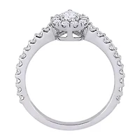 Womens 1 CT. T.W. Natural White Diamond 14K Gold Pear Engagement Ring