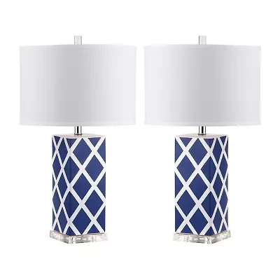 Safavieh Garden Lattice 27 In High Set Of 2 2-pc. Lamp Set