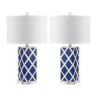 Safavieh Garden Lattice 27 In High Set Of 2 2-pc. Lamp Set