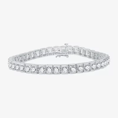 10 Ct.T.W. (H-I / I1) Womens Lab Grown Diamond 10K White Gold 7.5 Inch Tennis Bracelet