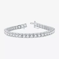 10 Ct.T.W. (H-I / I1) Womens Lab Grown Diamond 10K White Gold 7.5 Inch Tennis Bracelet