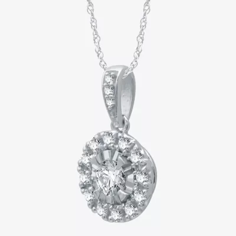 Ever Star (G / Si2-Si3) Womens 1 CT. T.W. Lab Grown White Diamond 10K White Gold Round 2-pc. Jewelry Set
